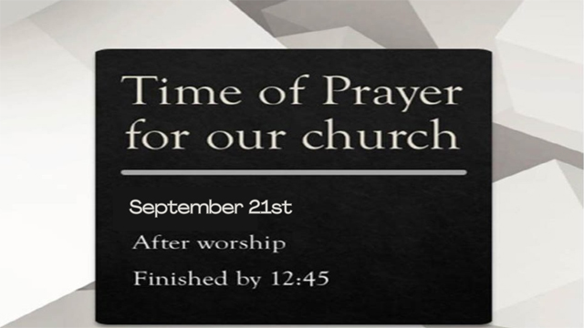 Time of Prayer for our Church