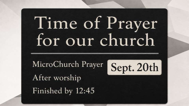 Time of Prayer for our church